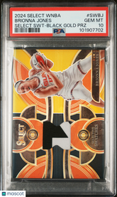 2024 Select WNBA Selective Swatches Patch Brionna Jones #5/5 Black Gold PSA 10